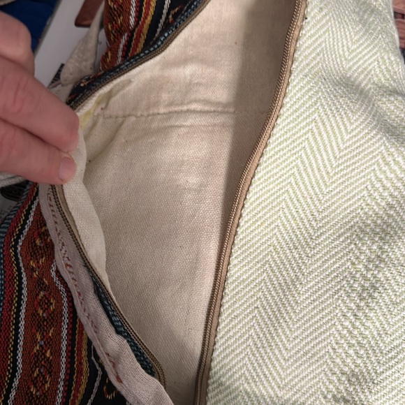 NWT. Natural Hemp Backpack Hippie/Boho/Gypsy/Festival TURQ 02 - Picture 5 of 6